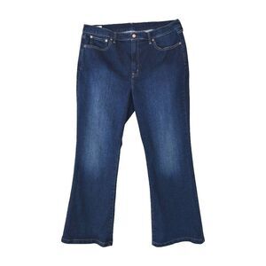 Gap Jeans 70's Flare High Rise Womens 35 / 20 (31" L) Blue Dark Wash Denim